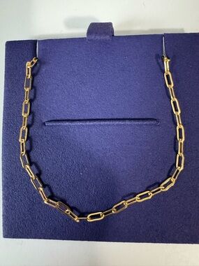 Monica Vinader Paperclip Chain Bracelet New In Box 18k Gold Vermeil